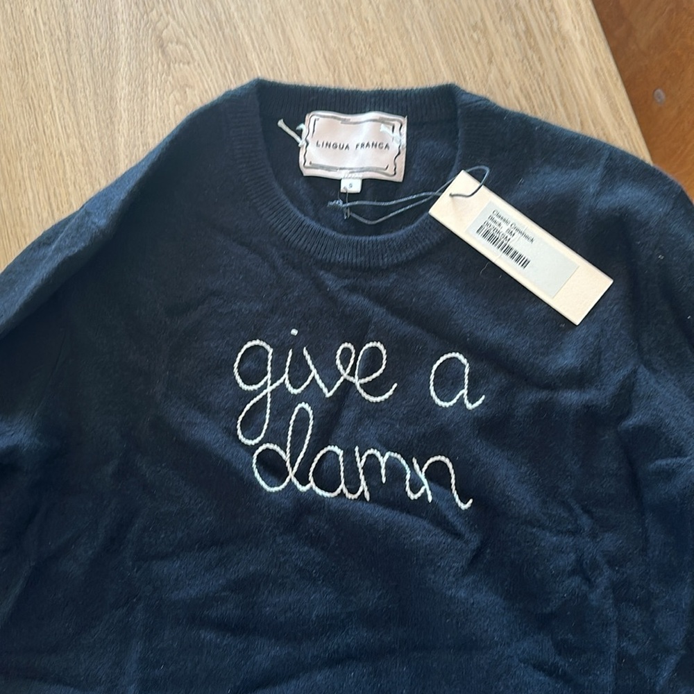 Give a damn Lingua Franca crewneck - Picture 3 of 5